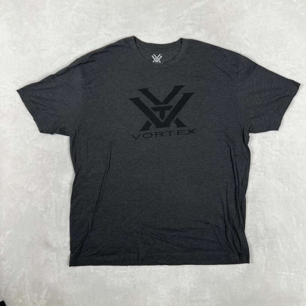 Vortex T-Shirt Mens 2XL Gray Logo Graphic Hunting Outdoor Crew Neck Tee